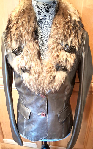 Cache leather jacket with - leather,
